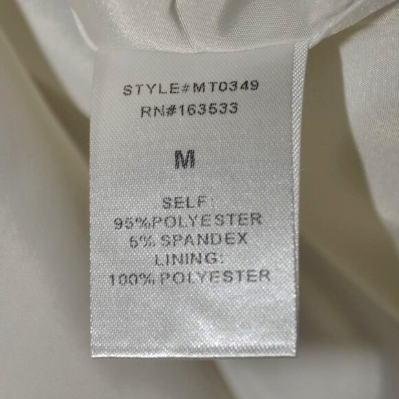 M.N.I. Ladies M White Double Breasted Blazer Jacket Stretch Career Office - Picture 8 of 9